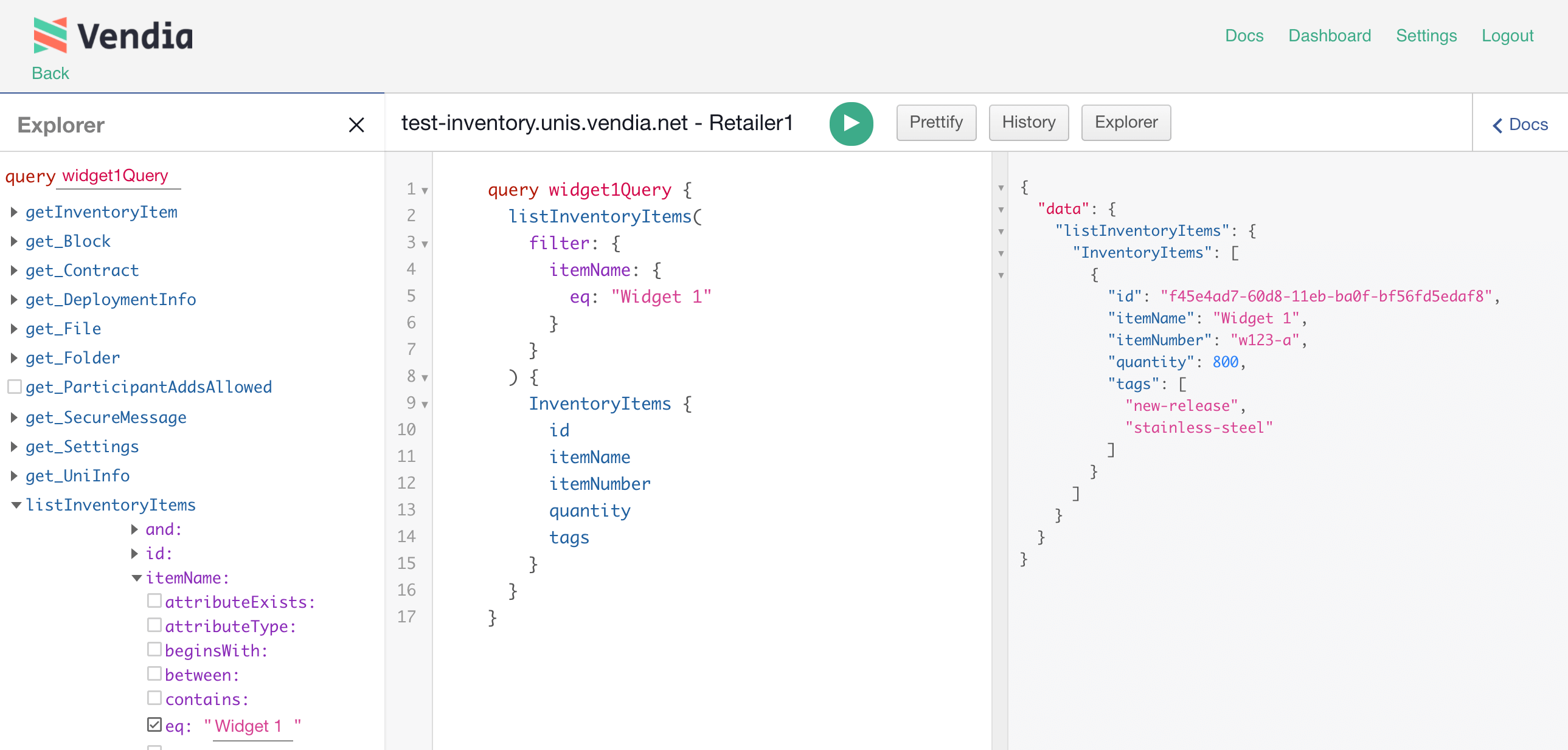 Image of Widget 1 Query Retailer1