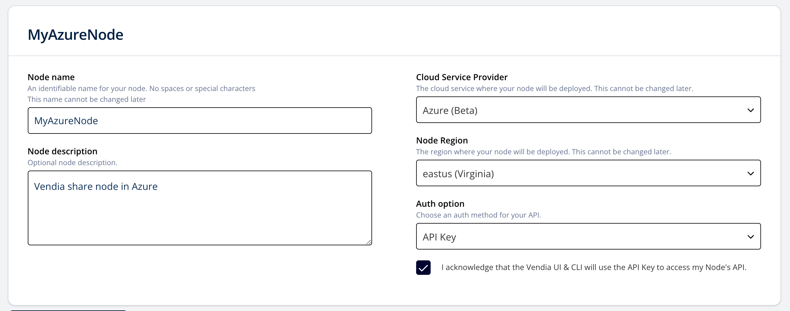 Azure node