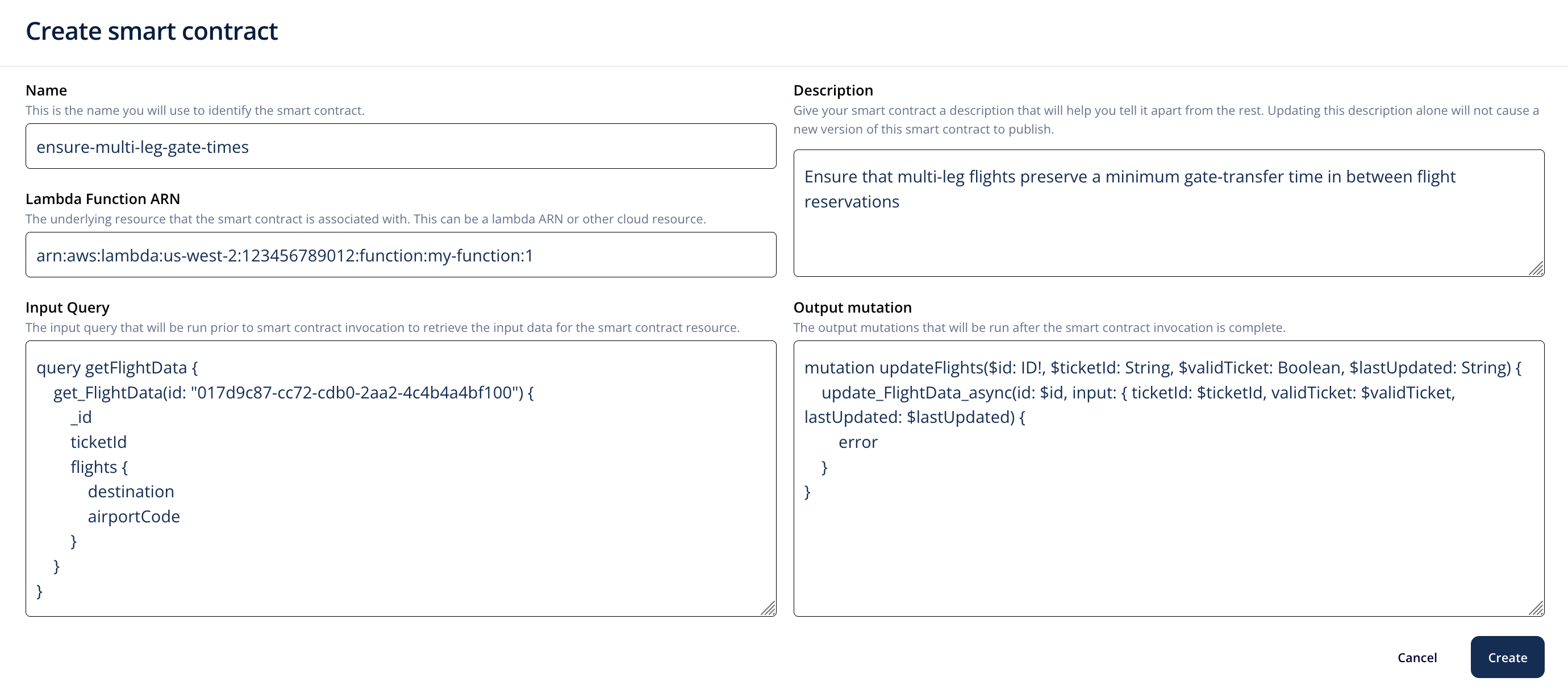 Smart Contracts Create UI